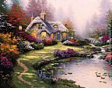 Thomas Kinkade Everett's Cottage painting